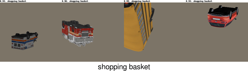When images of vehicles were flipped over, the deep neural network misclassifed them as “shopping basket”